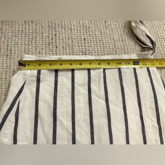Abercrombie Striped Linen Wrap Skirt - Picture 5 of 11